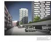 koncepcja architektoniczna, widok od ulicy Nauczycielskiej