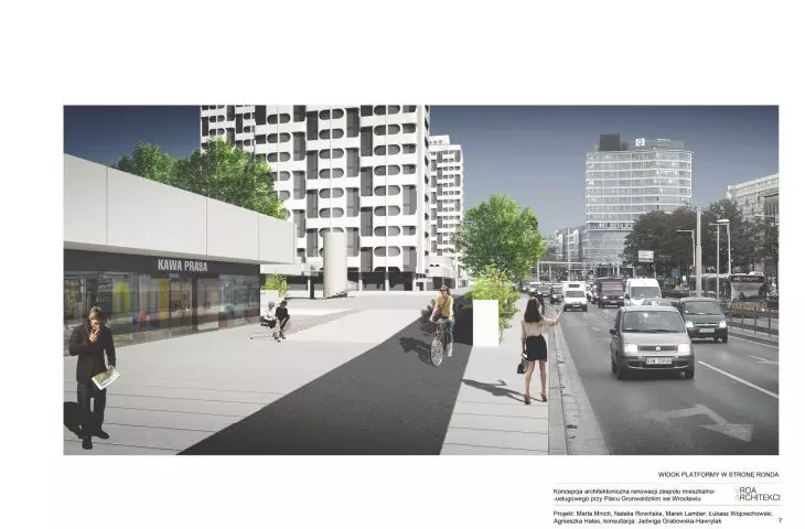 koncepcja architektoniczna, widok platformy w stronę Ronda