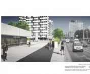 koncepcja architektoniczna, widok platformy w stronę Ronda