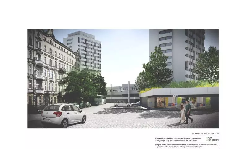  koncepcja architektoniczna, widok ulicy Wrocławczyka