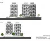 koncepcja architektoniczna, elewacje zachodnia i wschodnia