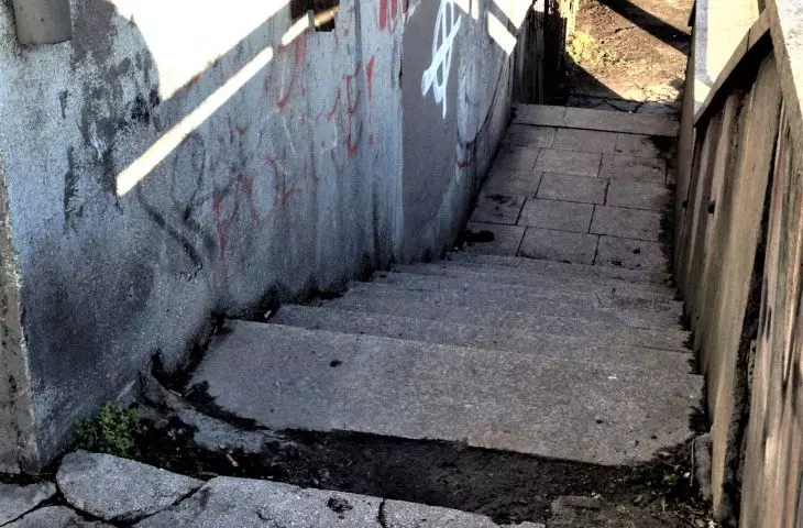 The esplanade is in a poor state of repair