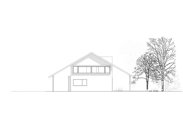 Single-family house, west elevation