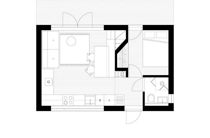 House in Paplin, first floor plan