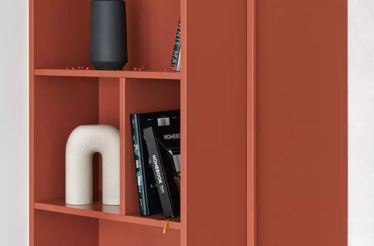 The refrigerator cabinet is also a shelf