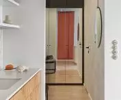 Corridor with large mirrors