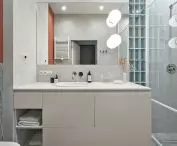 Bathroom with accents of color