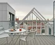 From the terrace you can see the old town of Gdansk