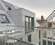 The apartment is located on the top floor of Granaria