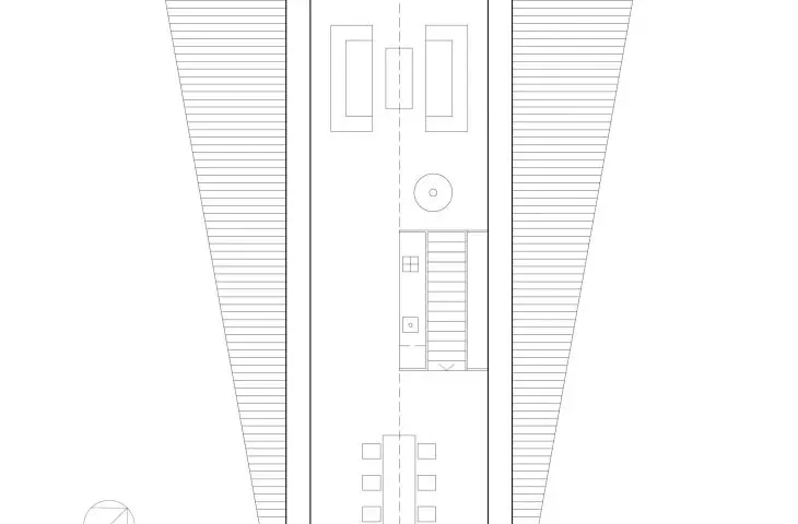 Attic projection of one of the houses