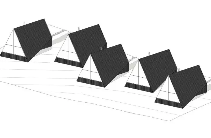 Podhale houses, axonometry