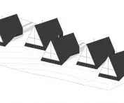 Podhale houses, axonometry