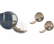 The capsules are covered with photovoltaic panels