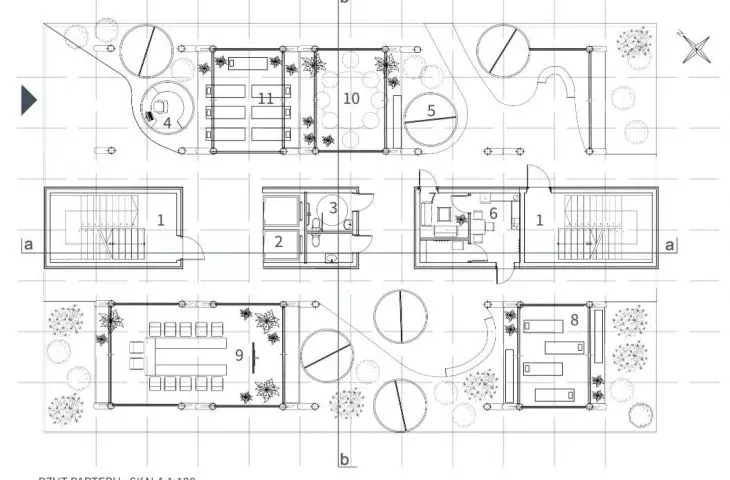 First floor plan of the facility
