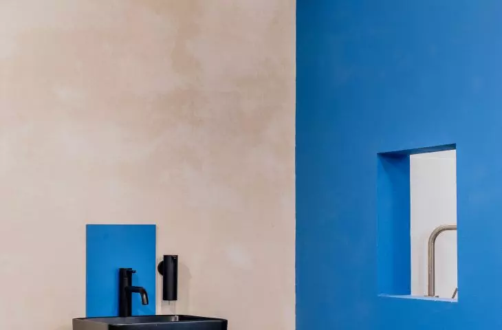 The blue color is, among other things, a reference to Krishna