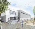 Swimming pool on Kijowska Avenue in Krakow, visualization