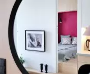 reflection in the mirror