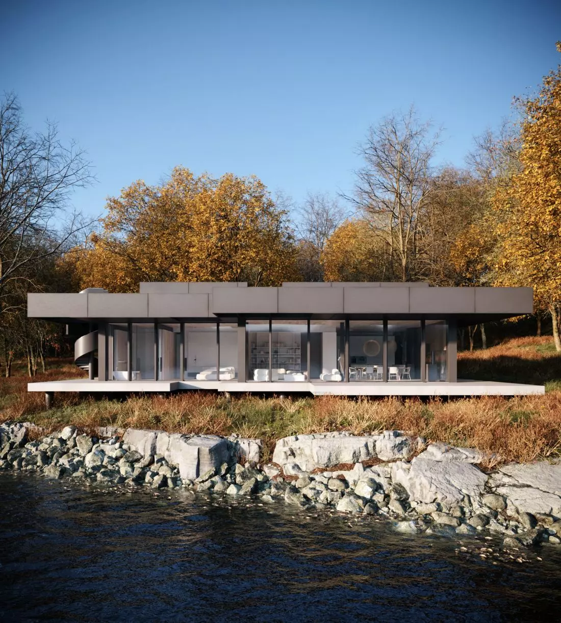 Organic Shelter nad
jeziorem