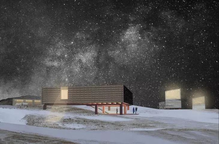 Iceland Northern Lights Rooms Competition, designed by FALA architecture.
