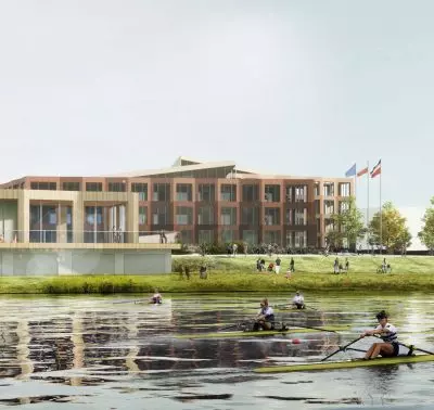 widok on the facility from the river