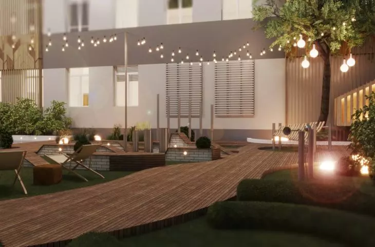 The garden will include an amphitheater and a tree house 