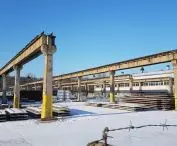 A concrete plant in the northern part of Ostrow Tumski.