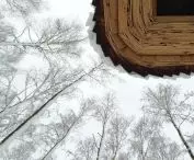 Winter sky over the house