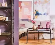 Interior full of color and gold accents