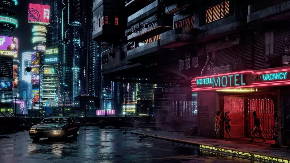 Architektura Night
City inspirowana jest brutalizmem