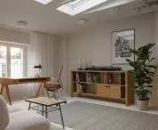 part of the attic has been adapted for an additional office
