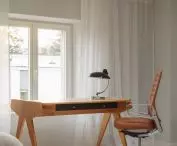A desk in the study designed by Helmut Magg