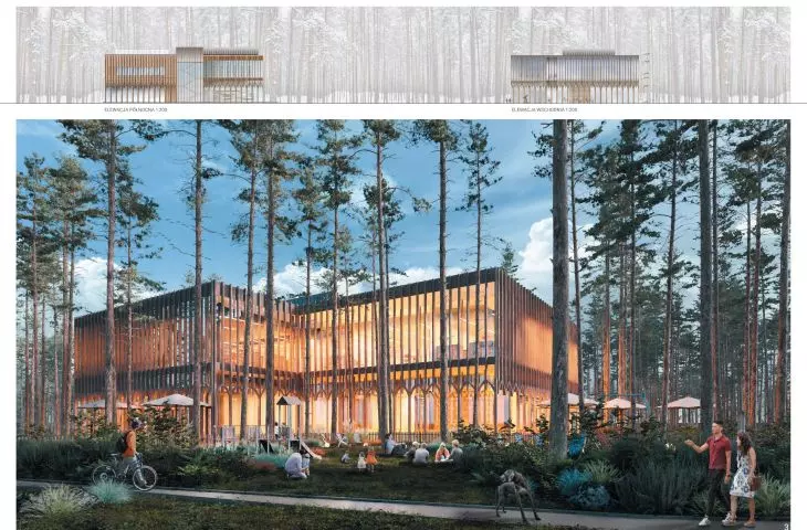 1st place, library building, proj.: Regio