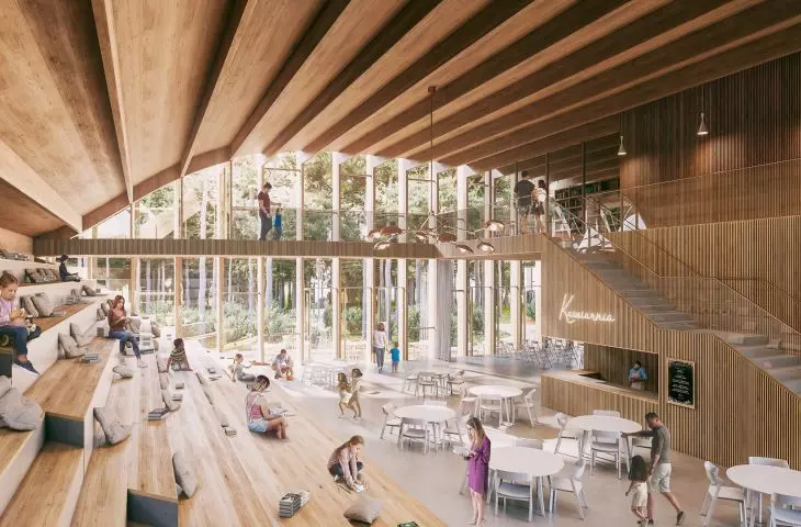 Second place, library interior, proj.: Studio4Space, Atelier Entropic