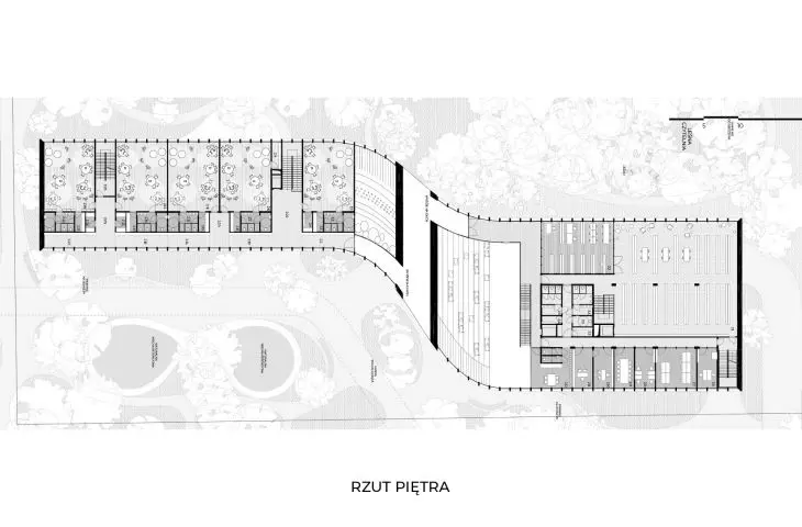 II miejsce, rzut piętra, proj.: Studio4Space, Atelier Entropic
