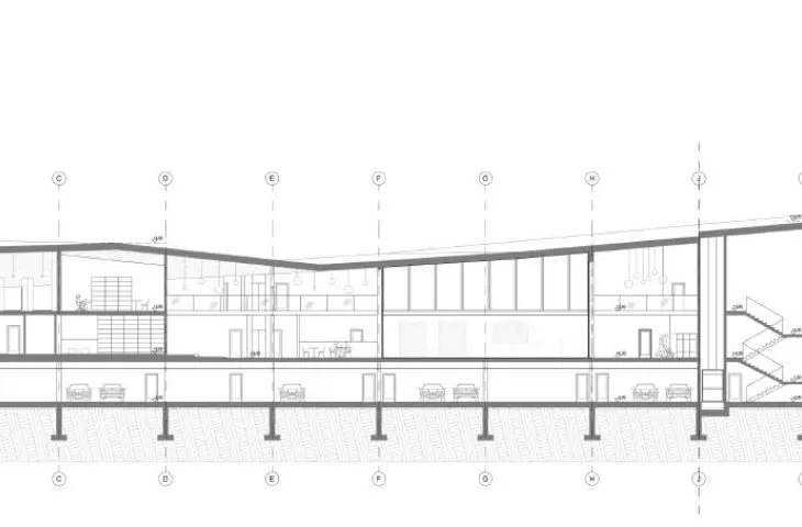 III miejsce, przekrój, proj.: MIJO architektura