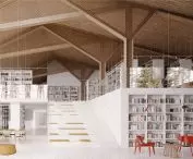 Third place, library interior, proj.: MIJO architecture