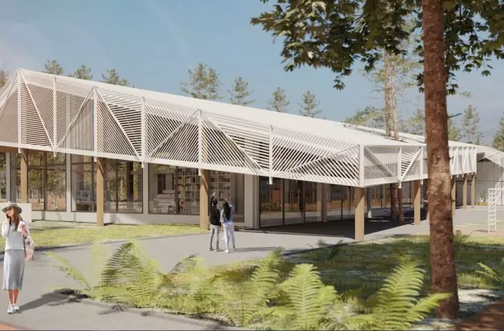 Third place, library, proj.: MIJO architecture