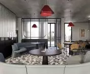 Eclectic space is also comfortable seating
