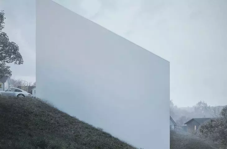side elevations are devoid of windows