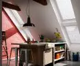 Roof windows will bring light to the attic rooms 