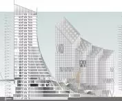 Projekt waterfrontu Detroit, przekrój