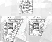 Projekt waterfrontu Detroit, rzuty hotelu