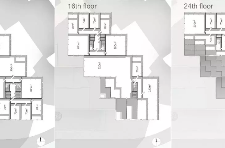Detroit waterfront project, apartment floor plans