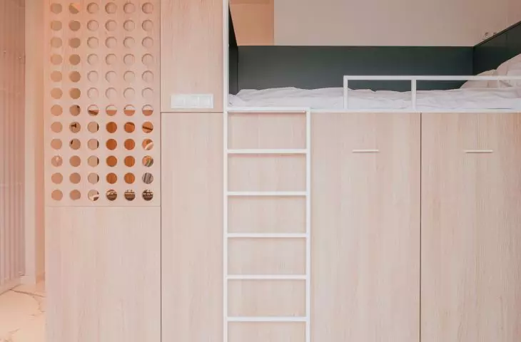 To the bright interior, the architects introduced a functional box