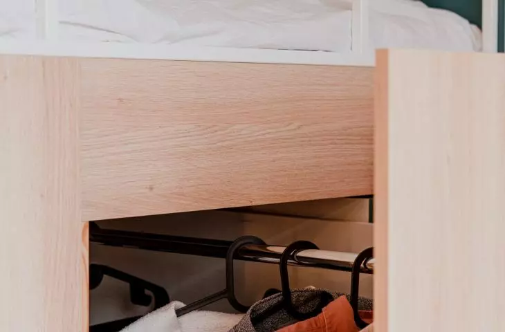 capacious drawers under the bed