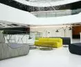 Arigato lamps in hotel space