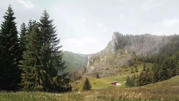 widok na schronisko z oddali widok na schronisko z oddali