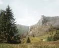 widok na schronisko z oddali
