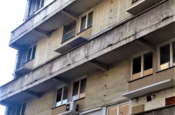 unrenovated part of the building