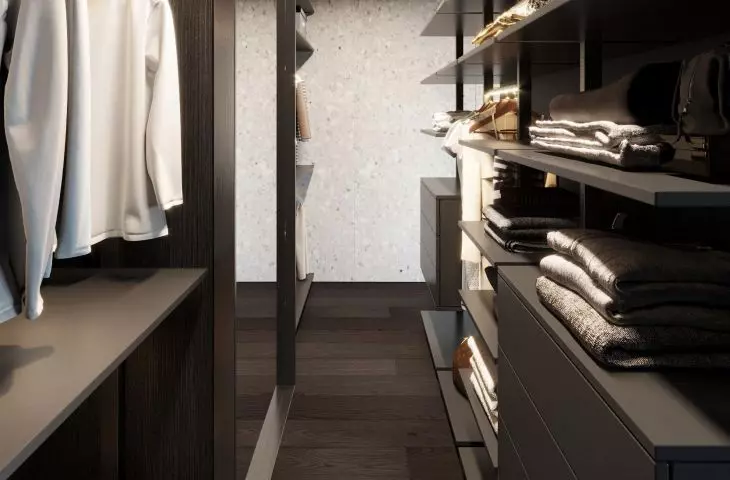 Dressing room leads to private spa
